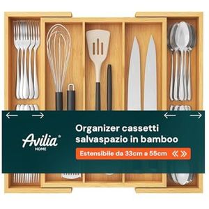 Bambus erweiterbare Schublade Organizer Küchen besteck Besteck Tablett für Utens