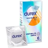 Durex Onzichtbare condooms ultradun met hoge gevoeligheid XL, extra groot, 6 condooms