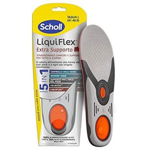 Scholl Liquiflex Extra ondersteuning, Comfort inlegzolen Schoenen Techniek 5 in 1, Maat L 41 tot 46.5
