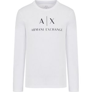 Armani Exchange - Lange Mouw T-Shirt - Zwart - Katoen