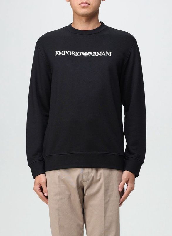 Emporio Armani - Sweatshirt met Logo - Zwart - Katoen