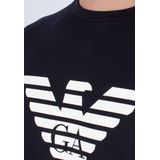 Emporio Armani - Sweatshirt - Blauw - 67% Modal, 33% Katoen