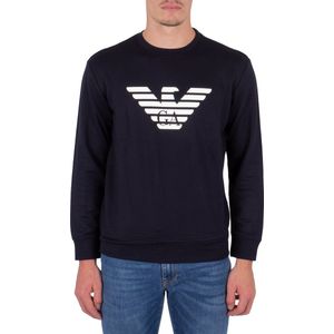 Emporio Armani - Sweatshirt - Blauw - 67% Modal, 33% Katoen