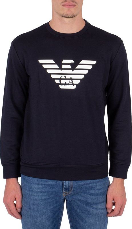 Emporio Armani - Sweatshirt - Blauw - 67% Modal, 33% Katoen