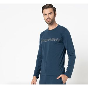Emporio Armani - Megalogo - Pyjama - Donkerblauw - Katoen/Elastaan