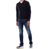 Armani Exchange - Gebreide Trui - Blauw - Kasjmier/Katoen