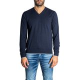 Armani Exchange - Gebreide Trui - Blauw - Kasjmier/Katoen