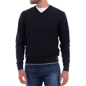 Armani Exchange - Gebreide Trui - Blauw - Kasjmier/Katoen