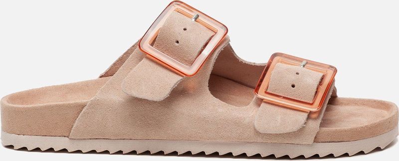 Colors of California - Bio Slippers - Roze - Suède - Kurk Voetbed