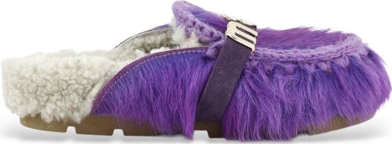 Mou - Pony Logo - Leren Sneakers - Lila