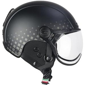 CGM EBI Uniseks skihelm voor volwassenen, zwart mat grijs, XXL (61 cm)