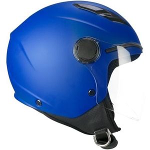 SKA-P Helm Open Face Young, 2MHA POD Mono, mat blauw, YB (47-48 cm)