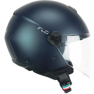 CGM Open Face helm, 167A FLO MONO petrol satijn lang, XL (60 cm)