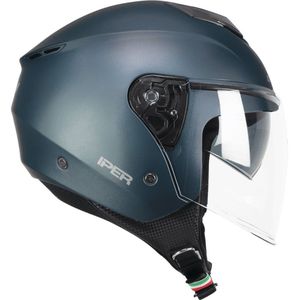 CGM Helm met open gezicht, 126A Iper Mono, petrol gesatineerd, XL (60 cm)