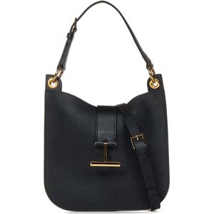 Tom Ford, Tassen, Dames, Zwart, ONE Size, Leer, Kleine Tara Crossbodytas van Tom Ford
