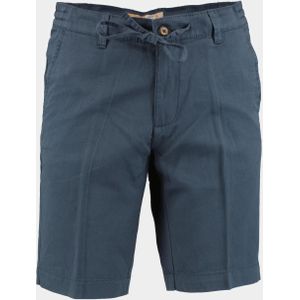 Sea Barrier - Korte Broek - Blauw - Katoen/Linnen/Lyocell - Regular Fit