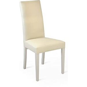 Cribel Set 2 stoelen Ornella, hout, kunstleer, polyurethaan, 4647H98 HSEDUTA 47 HSCHIENALE 54