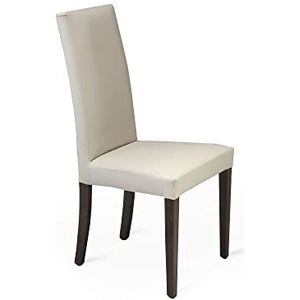 Cribel 2 stoelen Ornella, hout, kunstleer, polyurethaan, 4647H98 HSEDUTA 47 HSCHIENALE 54