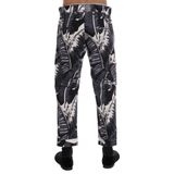 Dolce & Gabbana - Tropische Blad Katoenen Broek - Zwart - Heren