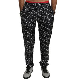 Dolce & Gabbana - Lounge Pants - Zwart - Muziekinstrumentenprint