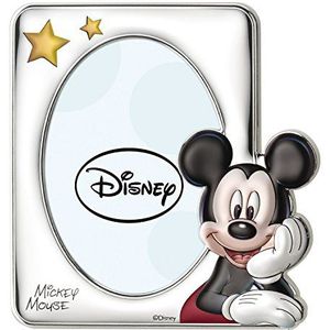 Disney Baby Mickey Mouse Fotolijst van zilver met kleurrijke details voor de tafel of het nachtkastje voor de kinderkamer, perfect als cadeau voor doop of verjaardag