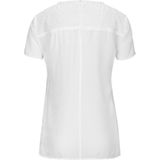Blousetops - Witte T-shirt - Korte Mouwen - Ronde Hals - Zijde en Viscose