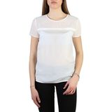 Blousetops - Witte T-shirt - Korte Mouwen - Ronde Hals - Zijde en Viscose