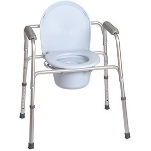 Comfortabele stoel met 4 functies in 1 verhoging waterhouder voor douchestoel