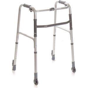 Moretti - Opvouwbaar looprek - Met 2 wielen en tips - Zelfvergrendeling