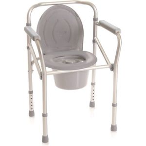 Toilet- en Douchestoel - Opvouwbaar - Kunststof - Inclusief Emmer