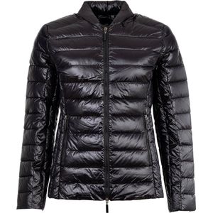 Leren Jas - Zwart - 100% Polyamide - Gewatteerd Met Rits