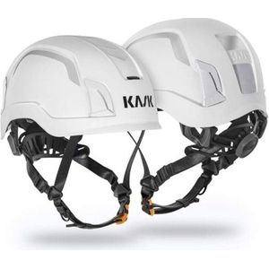 KASK ZENITH X HI VIZ veiligheidshelm - met draaiknop - en hoofd/kinband - wit