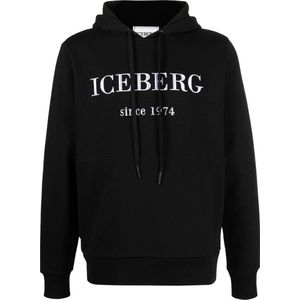 Iceberg, Heren, Sweatshirts & Hoodies, Zwart, Maat: 2XL