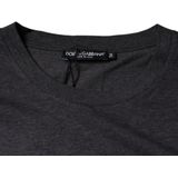 Dolce & Gabbana - Crew Neck T-shirt - Grijs - Katoen - Korte Mouwen