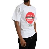 Dolce & Gabbana - Short Sleeve Crew Neck - T-shirt - Wit - Heart Amor