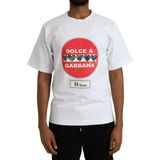 Dolce & Gabbana - Short Sleeve Crew Neck - T-shirt - Wit - Heart Amor