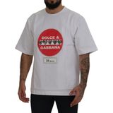 Wit Amor Heart katoenen T-shirt met ronde hals