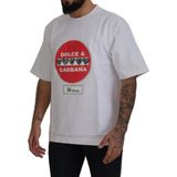 Wit Amor Heart katoenen T-shirt met ronde hals