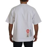 Wit Amor Heart katoenen T-shirt met ronde hals