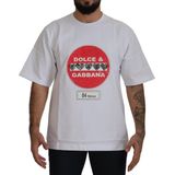 Wit Amor Heart katoenen T-shirt met ronde hals