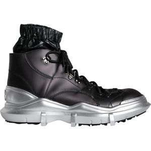 Dolce Gabbana Zwart Nylon Galileo High Top Sneakers