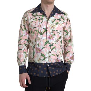 Dolce & Gabbana - Casual Overhemd - Roze - Elegant Slim Fit - Heren - Katoen