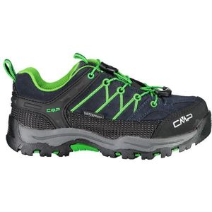 CMP Rigel Low Shoes Wp Trekking- en wandelschoenen voor kinderen, uniseks, Blauw Groen B Blue Gecko, 32 EU