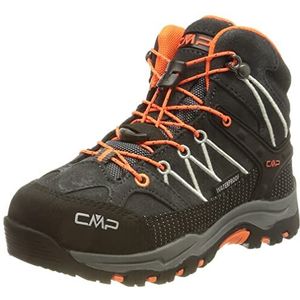 CMP Rigel Mid Wandelschoenen voor kinderen, uniseks, Antracite Flash Oranje, 27 EU