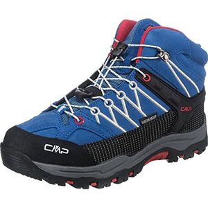 CMP Kids Rigel Mid Trekking Shoe Wp uniseks-kind Trekking- en wandelschoenen, Cobalto Stone Fire, 34 EU