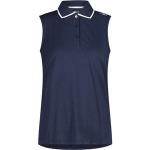 CMP - Women's Polo Sleeveless - Poloshirt - Blauw - 95% Polyester, 5% Elastaan
