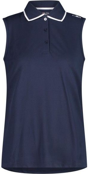 CMP - Women's Polo Sleeveless - Poloshirt - Blauw - 95% Polyester, 5% Elastaan