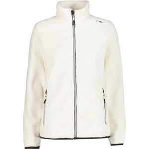 CMP 38P1536 dames fleecejas Woman 100% polyester Regular Fit Uni, maat 48, wit/zwart, 50, Wit/Zwart