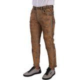 Dolce & Gabbana - Distressed Jeans - Bruin - Katoen - Slim-Fit