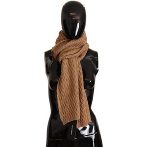 Dolce & Gabbana Dark Brown Wrap sjaal gebreide kameel dames sjaal